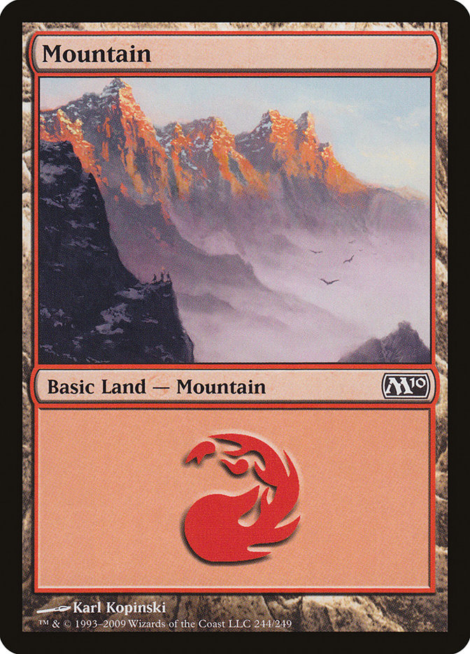 Mountain (#244) - (Foil): Magic 2010