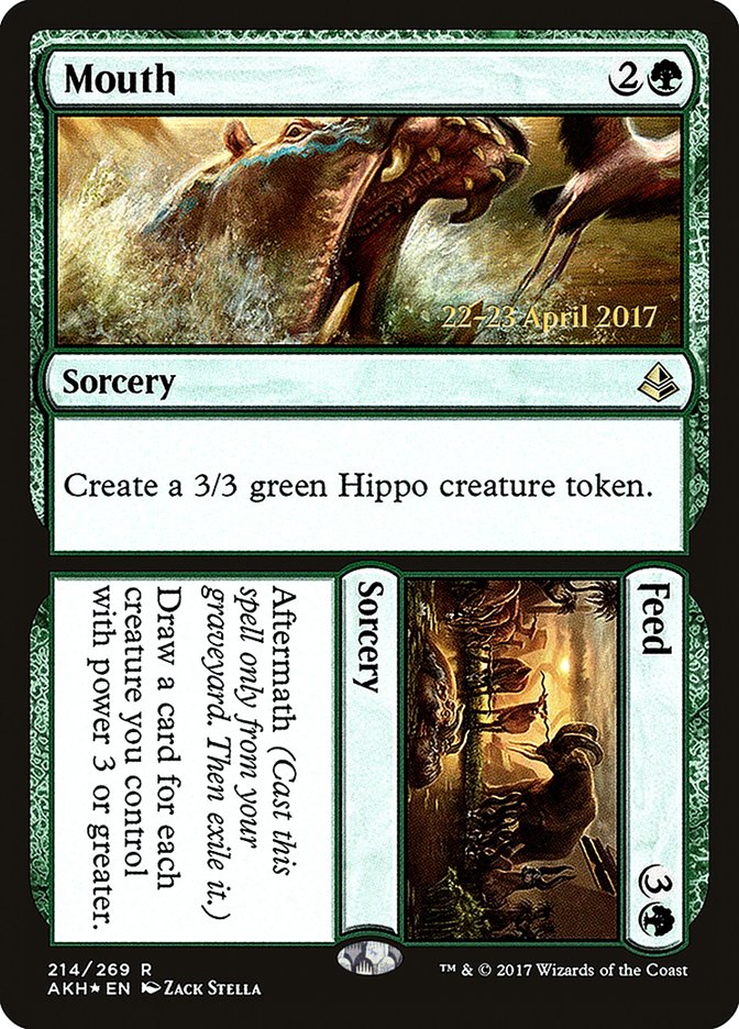 Mouth // Feed (Prerelease) (Amonkhet) - (Foil): Amonkhet Promos