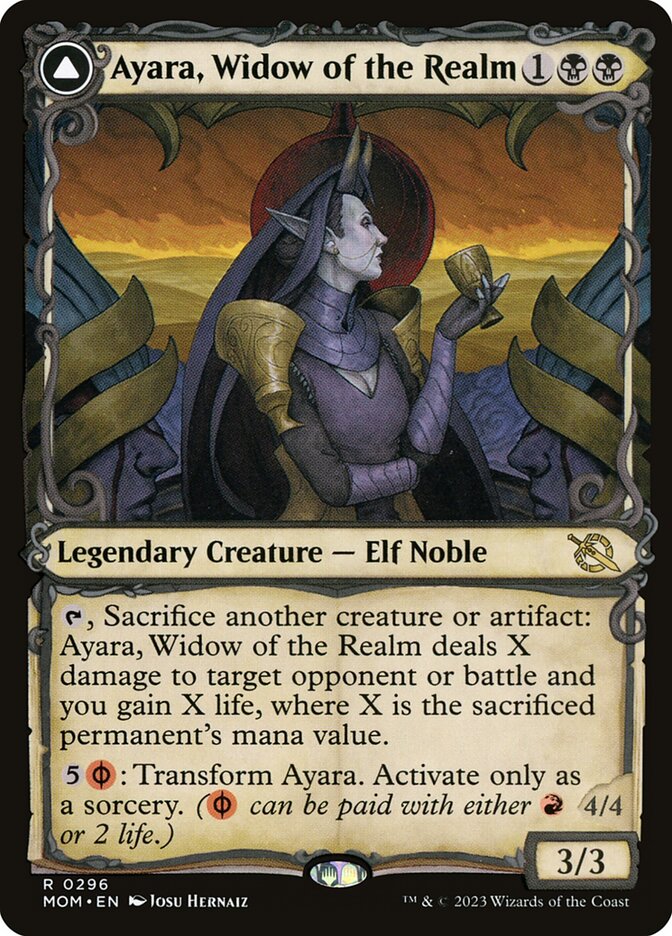 Ayara, Widow of the Realm // Ayara, Furnace Queen (Showcase) - (Foil): March of the Machine