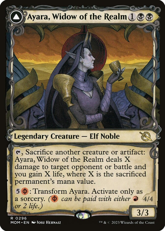 Ayara, Widow of the Realm // Ayara, Furnace Queen (Showcase) - (Foil): March of the Machine