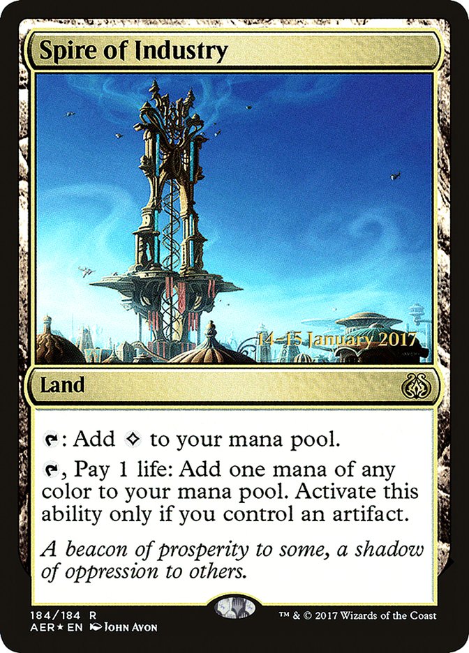 Spire of Industry (Prerelease) (Aether Revolt) - (Foil): Aether Revolt Promos