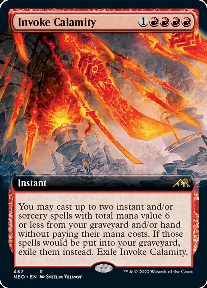 Invoke Calamity (Extended Art) - (Foil): Kamigawa: Neon Dynasty