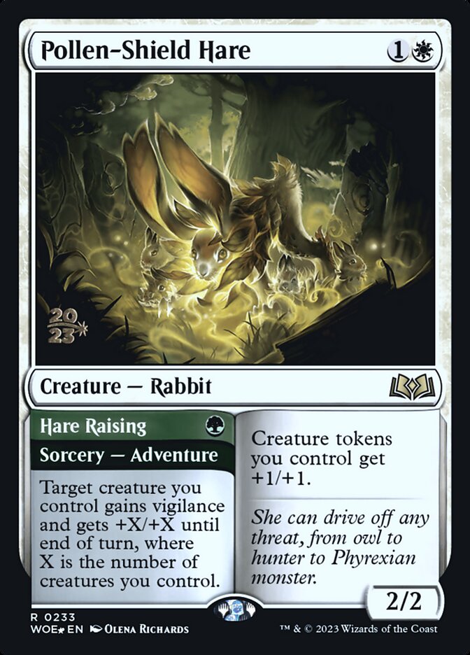 Pollen-Shield Hare // Hare Raising (Prerelease) (Wilds of Eldraine) - (Foil): Wilds of Eldraine Promos