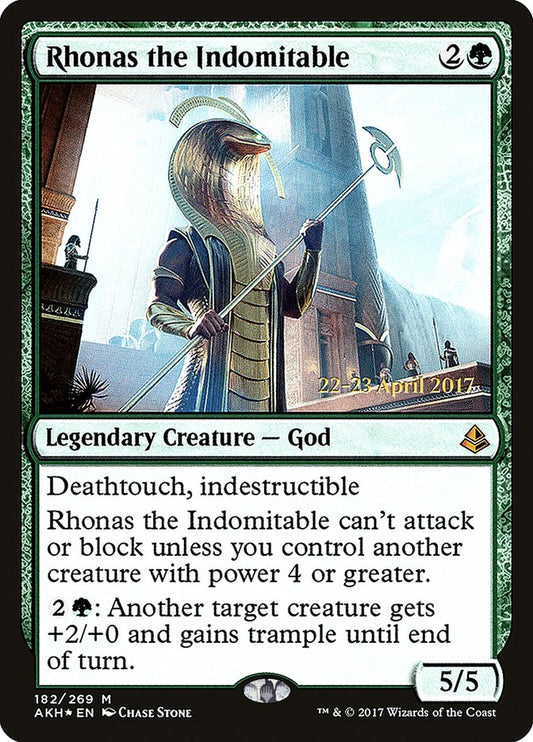 Rhonas the Indomitable (Prerelease) (Amonkhet) - (Foil): Amonkhet Promos