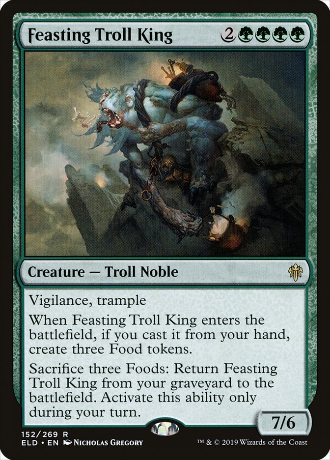 Feasting Troll King - (Foil): Throne of Eldraine
