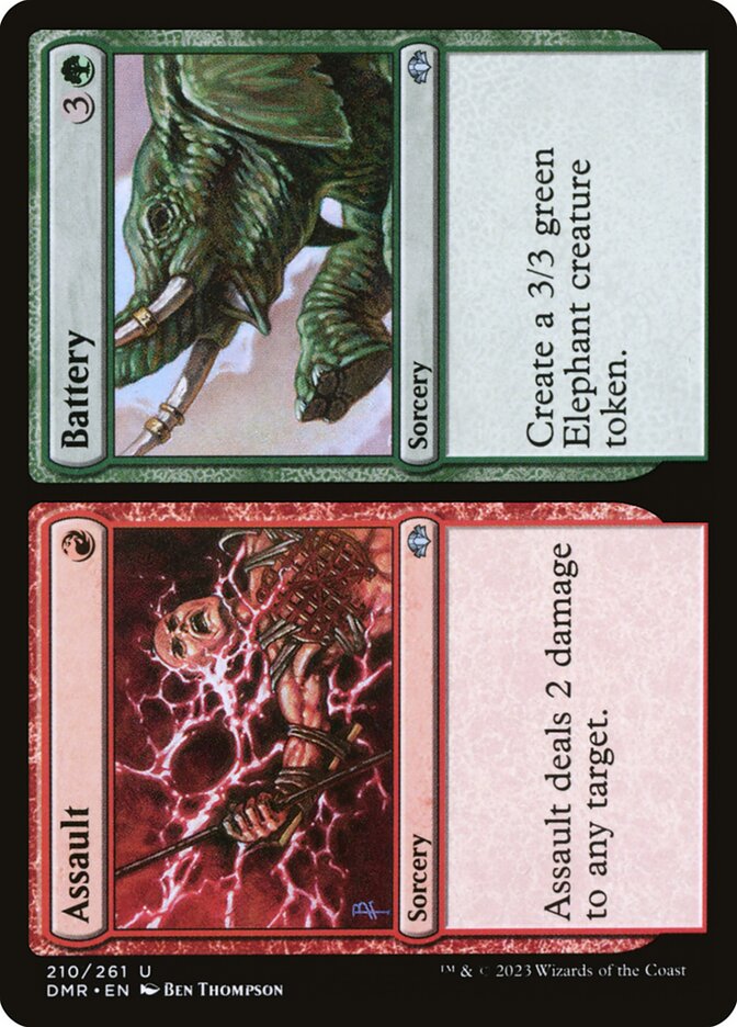 Assault // Battery - (Foil): Dominaria Remastered