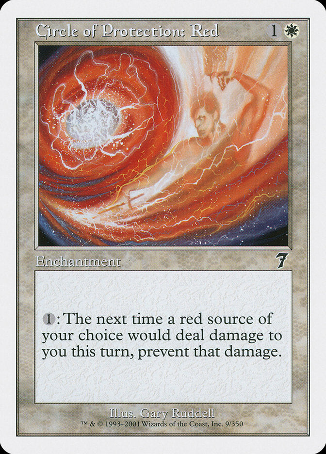 Circle of Protection: Red - (Foil): Seventh Edition
