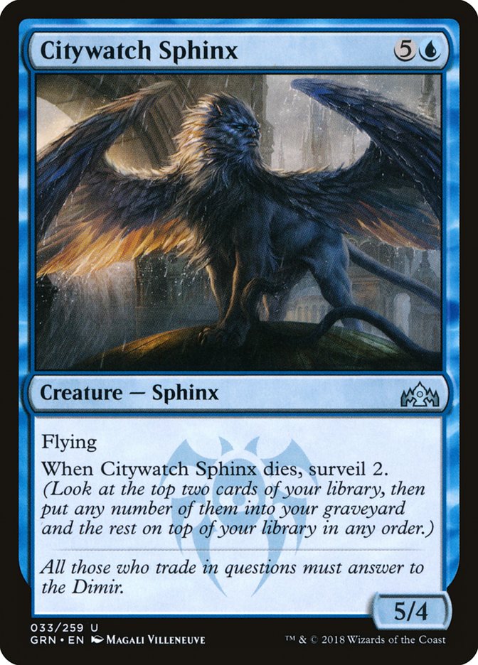 Citywatch Sphinx - (Foil): Guilds of Ravnica