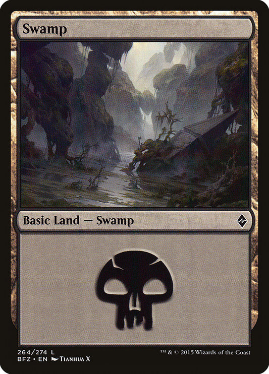 Swamp (#264) (Regular Art): Battle for Zendikar