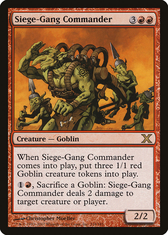 Siege-Gang Commander - (Foil): Tenth Edition