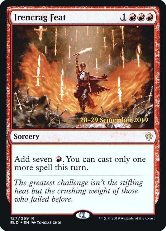 Irencrag Feat (Prerelease) (Throne of Eldraine) - (Foil): Throne of Eldraine Promos