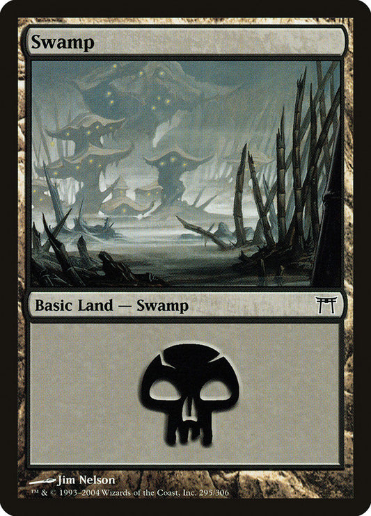 Swamp (#295) - (Foil): Champions of Kamigawa