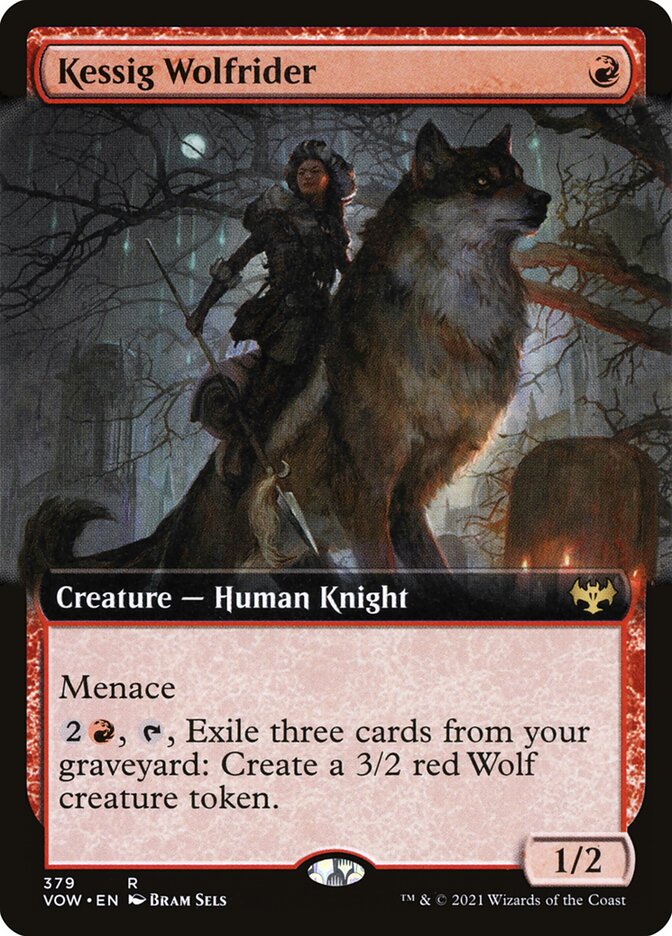 Kessig Wolfrider (Extended Art) - (Foil): Innistrad: Crimson Vow