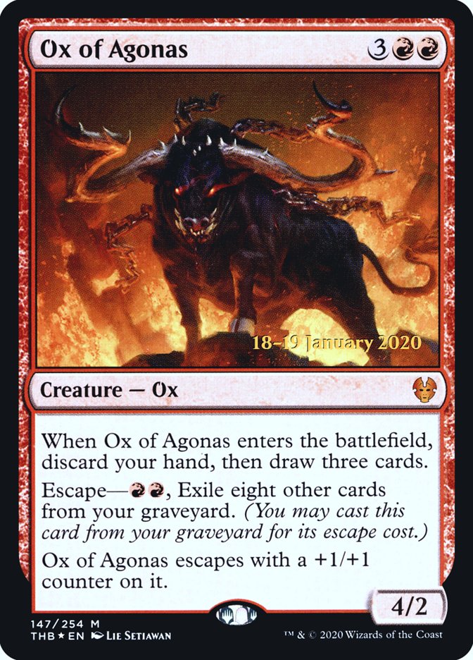 Ox of Agonas (Prerelease) (Theros Beyond Death) - (Foil): Theros Beyond Death Promos