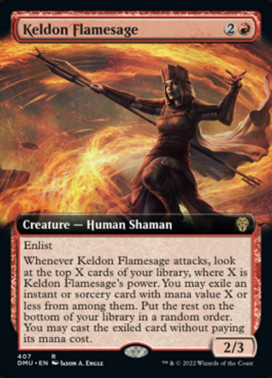 Keldon Flamesage (Extended Art): Dominaria United