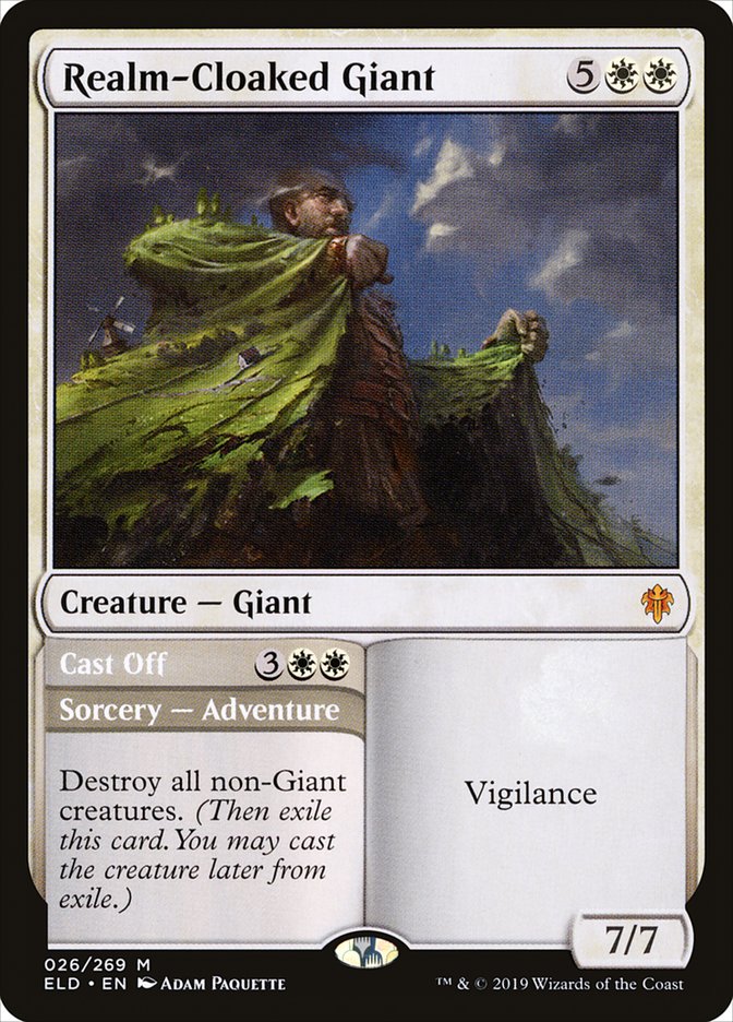 Realm-Cloaked Giant // Cast Off: Throne of Eldraine