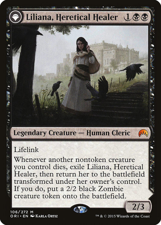 Liliana, Heretical Healer // Liliana, Defiant Necromancer - (Foil): Magic Origins