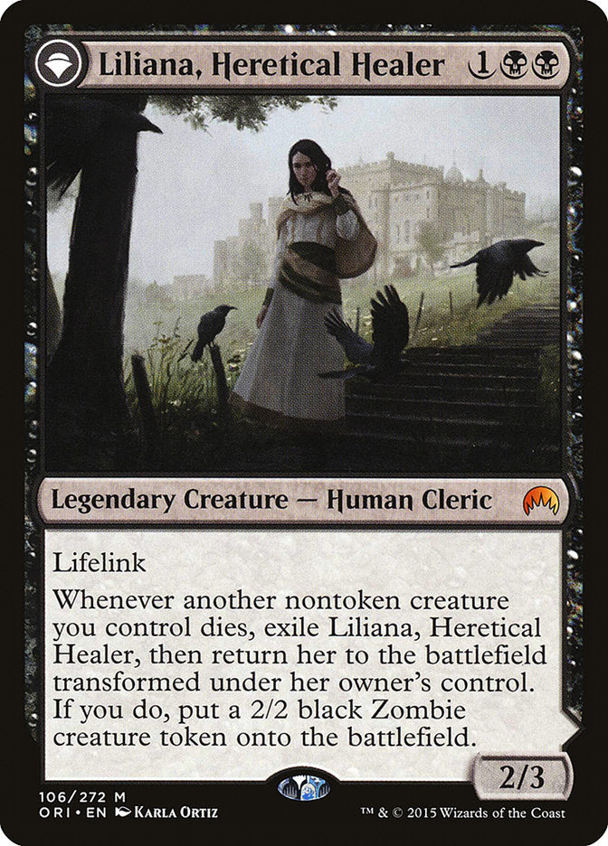 Liliana, Heretical Healer // Liliana, Defiant Necromancer: Magic Origins