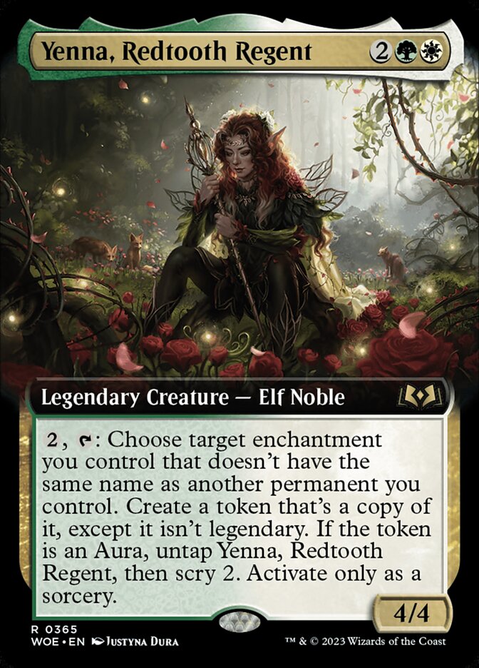Yenna, Redtooth Regent (Extended Art) - (Foil): Wilds of Eldraine