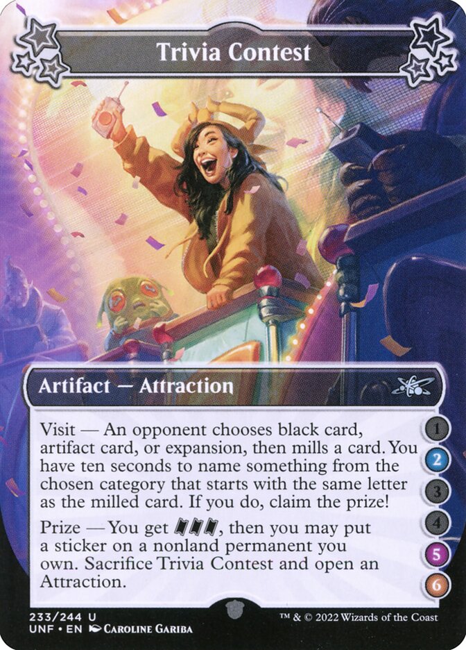 Trivia Contest: Unfinity