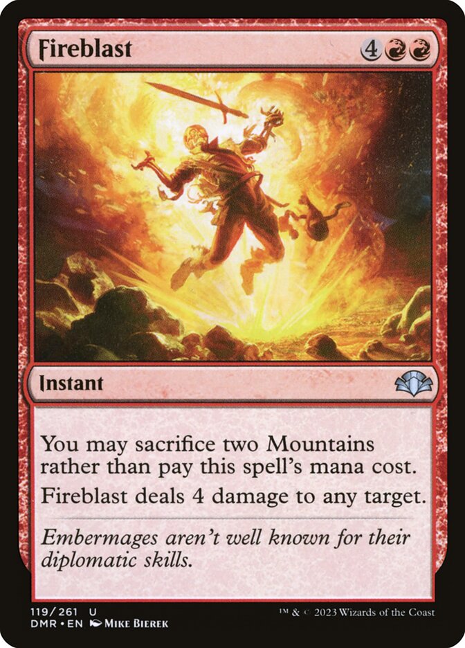 Fireblast - (Foil): Dominaria Remastered