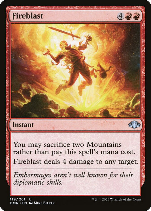 Fireblast - (Foil): Dominaria Remastered