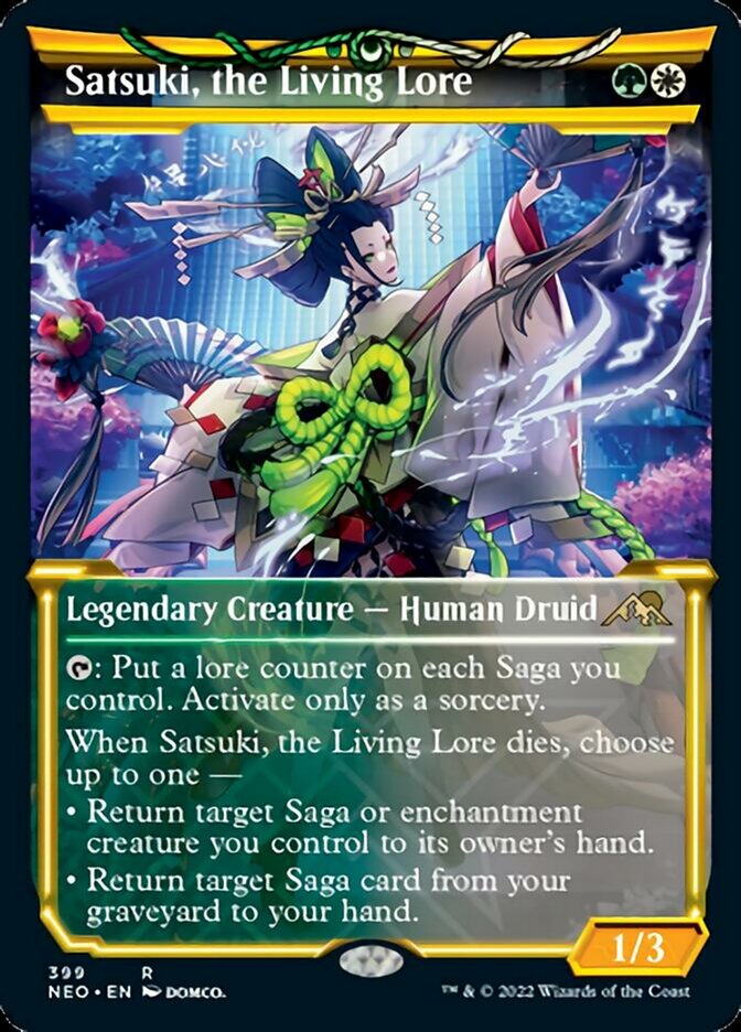 Satsuki, the Living Lore (Showcase) - (Foil): Kamigawa: Neon Dynasty