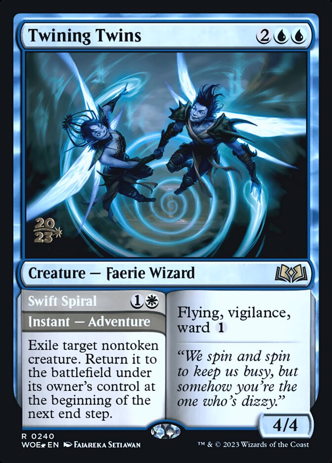 Twining Twins // Swift Spiral (Prerelease) (Wilds of Eldraine) - (Foil): Wilds of Eldraine Promos