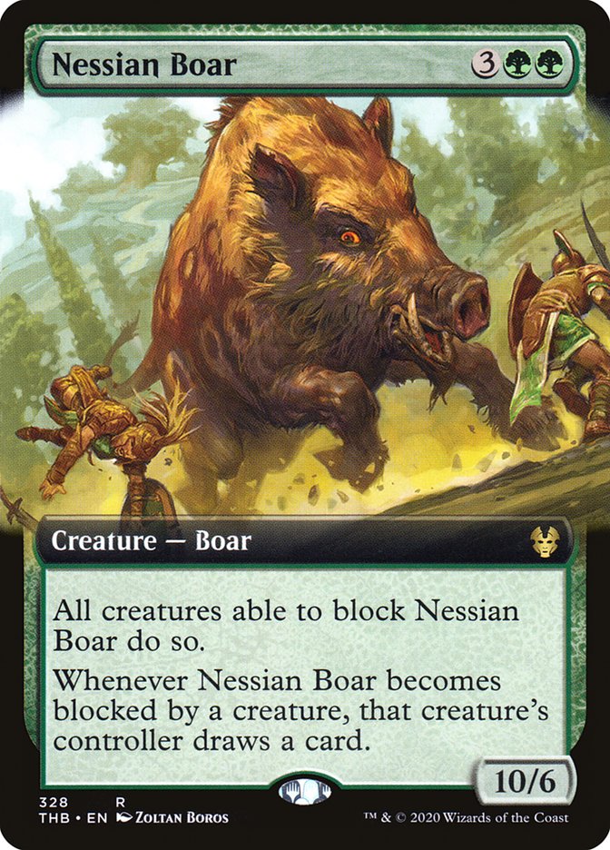 Nessian Boar (Extended Art): Theros Beyond Death