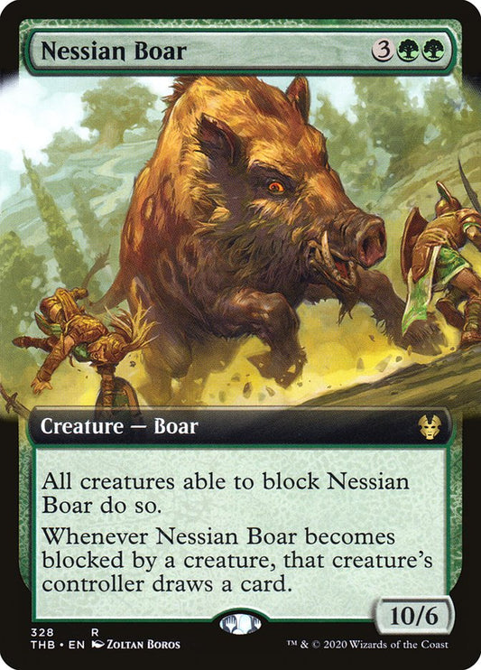Nessian Boar (Extended Art): Theros Beyond Death