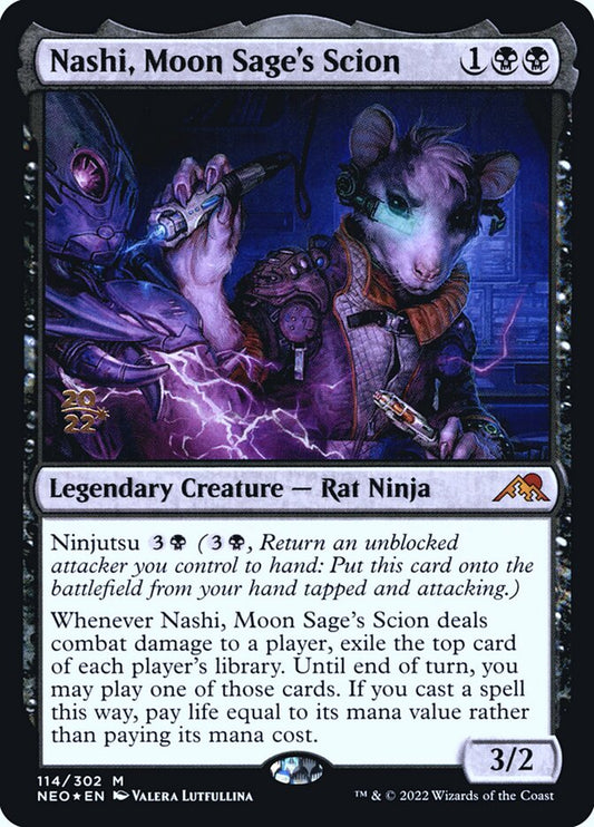 Nashi, Moon Sage's Scion - (Foil): Kamigawa: Neon Dynasty Promos