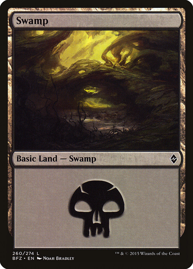 Swamp (#260) (Regular Art): Battle for Zendikar