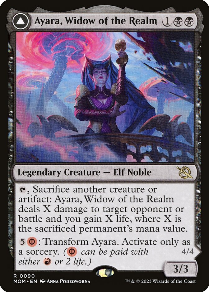 Ayara, Widow of the Realm // Ayara, Furnace Queen: March of the Machine