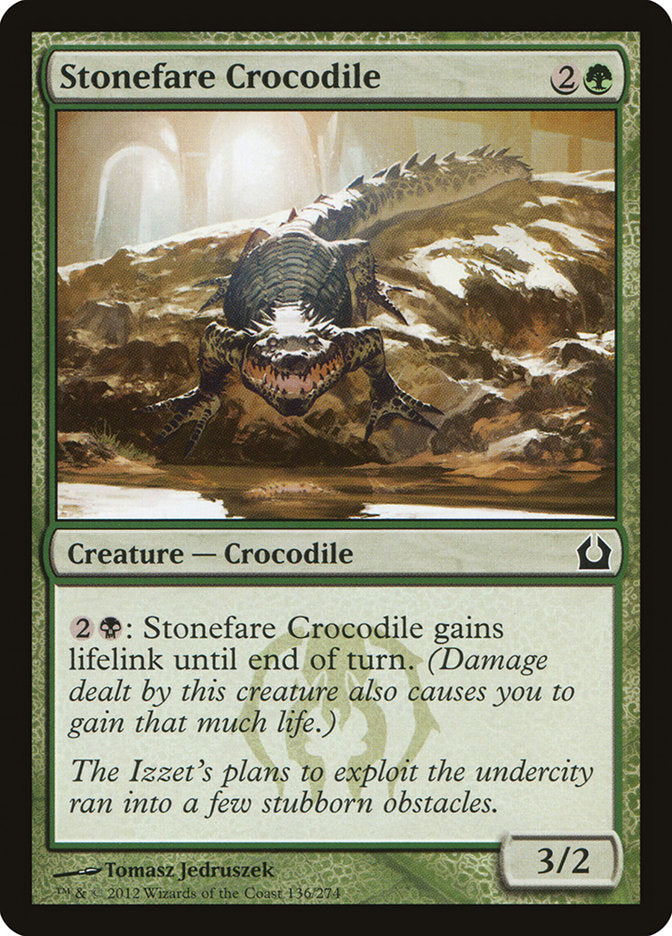 Stonefare Crocodile - (Foil): Return to Ravnica