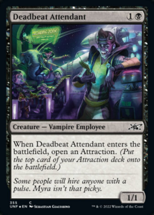 Deadbeat Attendant (Galaxy Foil) - (Foil): Unfinity