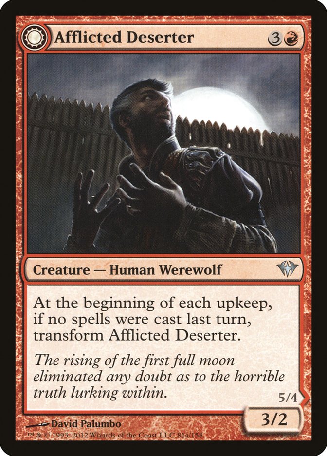 Afflicted Deserter // Werewolf Ransacker: Dark Ascension