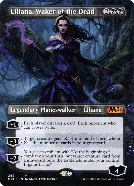 Liliana, Waker of the Dead (Borderless): Core Set 2021