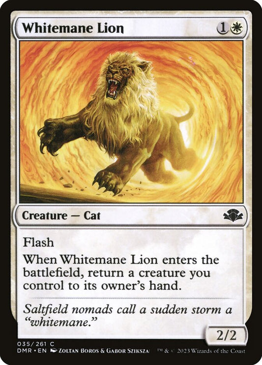 Whitemane Lion - (Foil): Dominaria Remastered