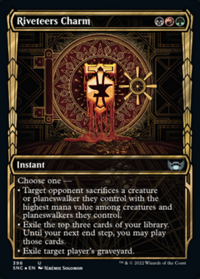 Riveteers Charm (Showcase) (Gilded Foil) - (Foil): Streets of New Capenna