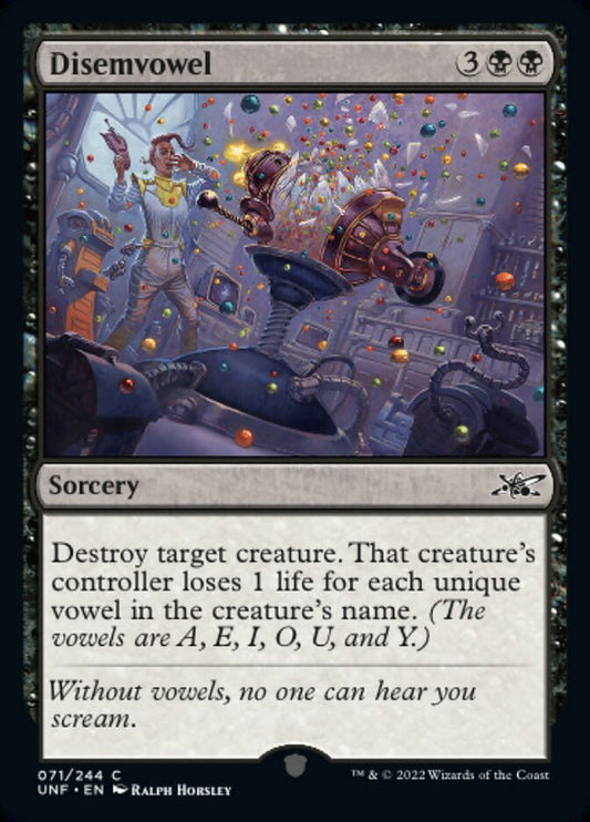 Disemvowel - (Foil): Unfinity