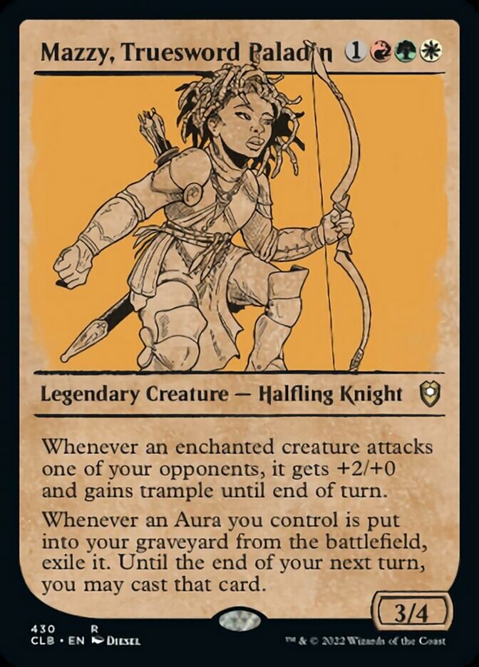 Mazzy, Truesword Paladin (Showcase) - (Foil): Commander Legends: Battle for Baldur's Gate