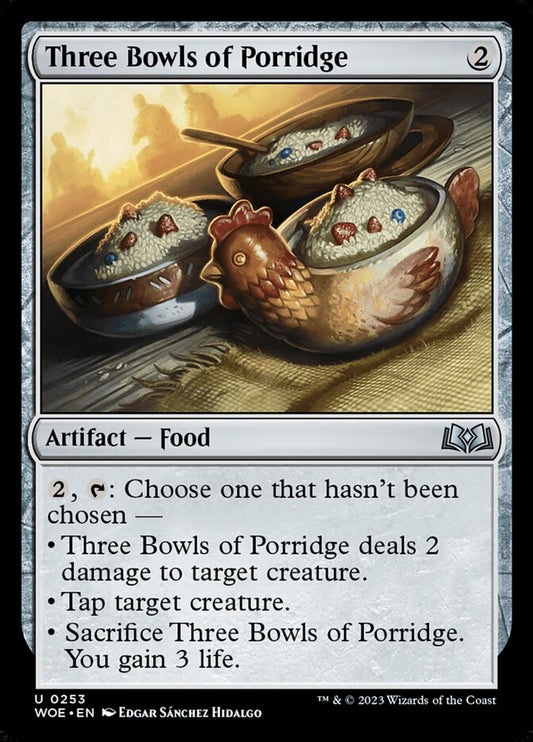 Three Bowls of Porridge - (Foil): Wilds of Eldraine