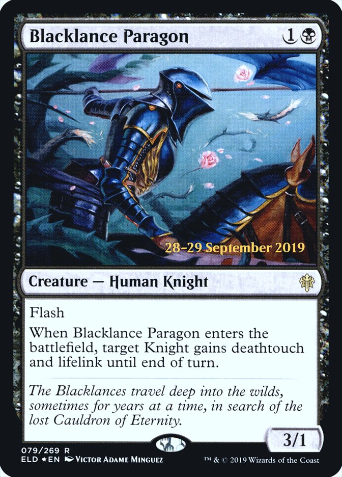 Blacklance Paragon (Prerelease) (Throne of Eldraine) - (Foil): Throne of Eldraine Promos