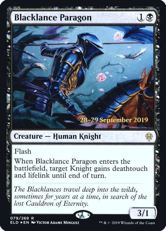 Blacklance Paragon (Prerelease) (Throne of Eldraine) - (Foil): Throne of Eldraine Promos