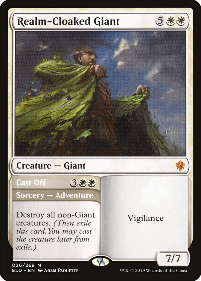 Realm-Cloaked Giant // Cast Off (Promo Pack) (Throne of Eldraine): Throne of Eldraine Promos