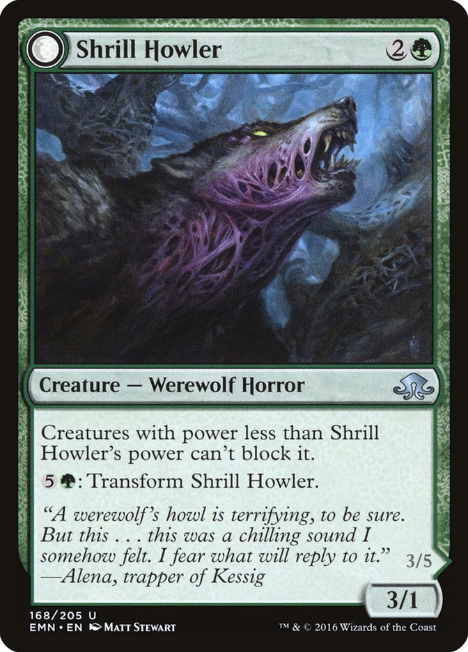 Shrill Howler // Howling Chorus - (Foil): Eldritch Moon