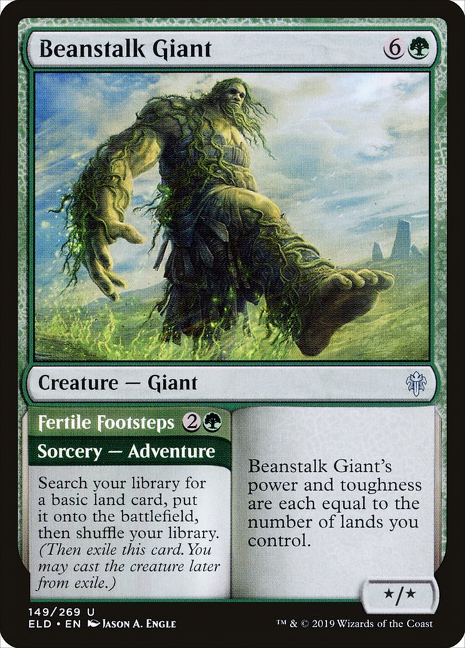 Beanstalk Giant // Fertile Footsteps - (Foil): Throne of Eldraine