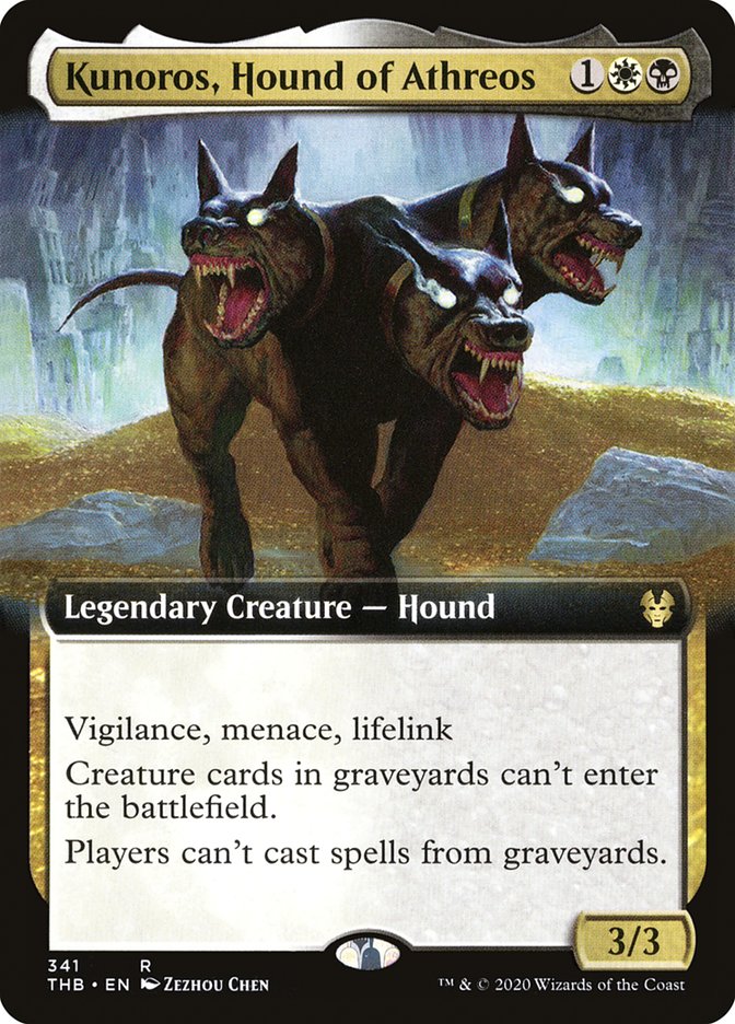 Kunoros, Hound of Athreos (Extended Art) - (Foil): Theros Beyond Death
