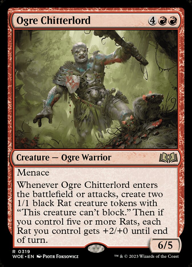 Ogre Chitterlord - (Foil): Wilds of Eldraine