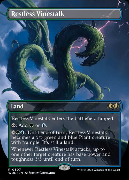Restless Vinestalk (Borderless) - (Foil): Wilds of Eldraine